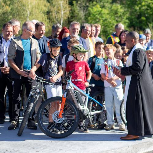 Segnung des Fahrradstreifens