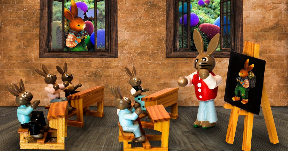 In der Osterhasenschule